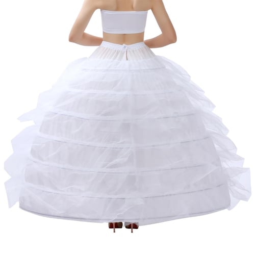 7 Hoop Puffy Petticoat Underskirt Crinoline Slip for Ball Gown Dress 