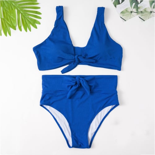 Bathing Suit Sexy bikini high waist solid color split female