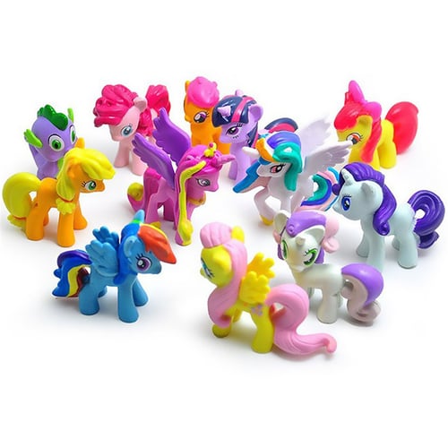 MY LITTLE PONY CAKE TOPPERS 12 PLASTIC FIGURES 