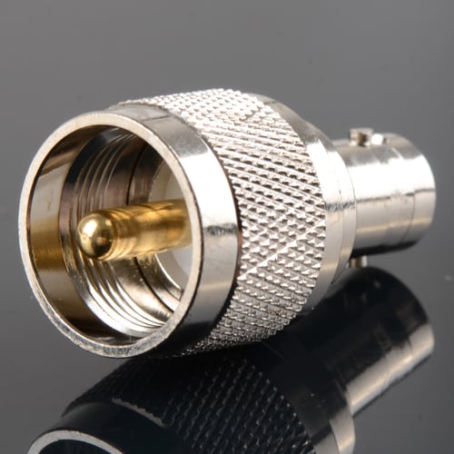 1pce UHF male plug to BNC female jack RF coaxial adapter connector 