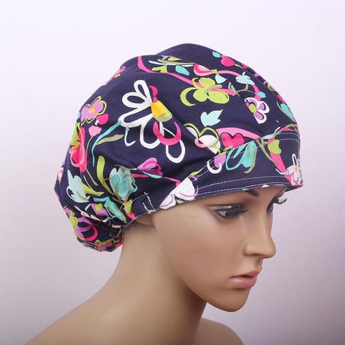 Animals Floral Scrub Cap Hospital Medical Surgical Surgery Hat for Doctor Nurses 
