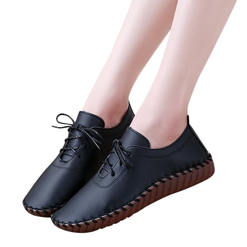 ladies flat lace up shoes size 6