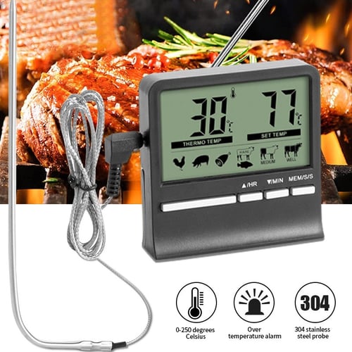 1pc Digital Food Thermometer with long Instant Read Probe for BBQ