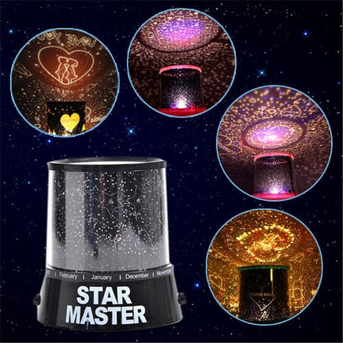 Starry Night Sky Projector LED Star Light Lamp Romantic Cosmos Master Kids Gift 