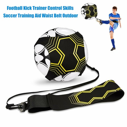 Football Kick Trainer Skill Soccer Training Equipment Adjustable Waist Belt NEW 