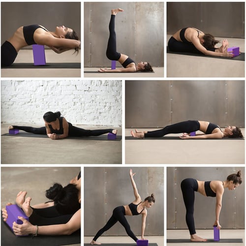 Yoga Fitness Block EVA Foam Brick Pilates Gym Tool Exercise Workout Stretching 