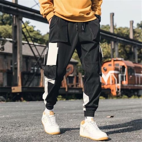 Hip Hop Streetwear Men's Splice Joggers Pants Fashion Men Casual Cargo Pant  Trousers High Street Elastic Waist Harem Pant Men - buy Hip Hop Streetwear  Men's Splice Joggers Pants Fashion Men Casual