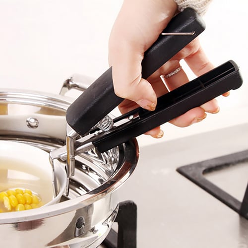 Anti-Scald Bowl Clip Stainless Steel Dish Clamp Tong Handheld Plate Pot Gripper 