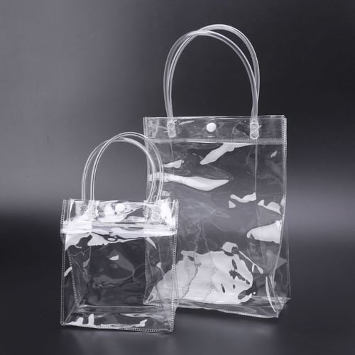 Clear Tote Bag PVC Transparant Handbag With Handle Snap Wedding Party  Favors Mak