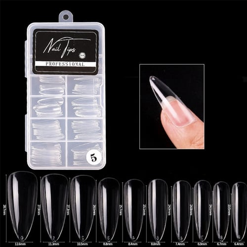 Clear Acrylic Nail Tips 100pcs Natural Clear French Half Full Style False Nail Art Tips Diy Decorration Manicure Tool For Diy Nail Salon Art Buy Clear Acrylic Nail Tips 100pcs Natural