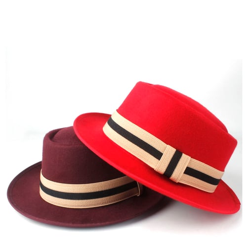 Fashion Men Women Pork Pie Hat Party Hat For Lady Fedora Hat For Gentleman  Outdoor Flat Fedora Jazz Hat Size 58CM - buy Fashion Men Women Pork Pie Hat  Party Hat For