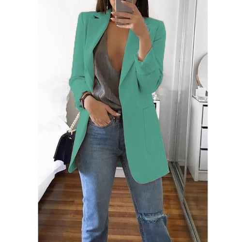 Fashion Korean Casual Women's Spring Autumn Long Female Business Suit 2020  Outwear Slim Coats Office Ladies Blazer Work Jacket - buy Fashion Korean  Casual Women's Spring Autumn Long Female Business Suit 2020