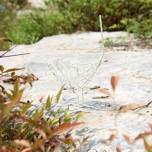 Creative Metal Craft Iron Wire Bird Animal Model Ornament Home Garden Decor Gift 