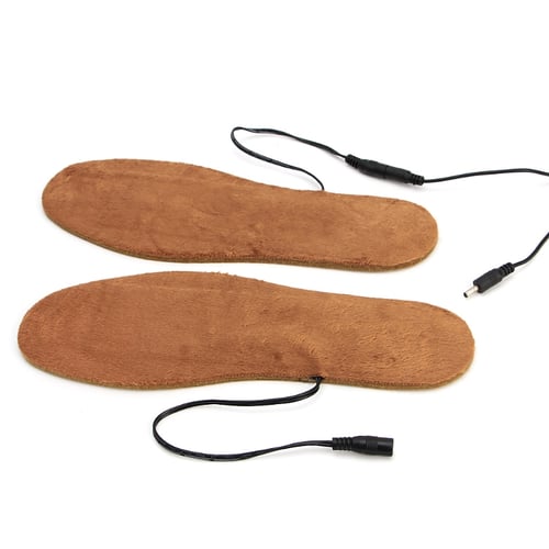 1 Pairs USB Electric Powered Heated Shoes Insoles Boots Keep Feet Warm For Men 