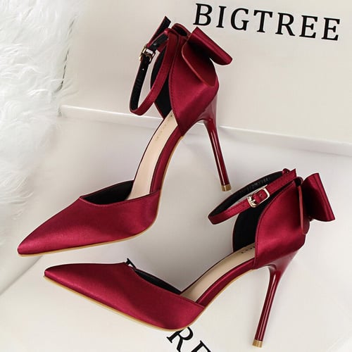 BIGTREE Shoes Fish Scale Satin Woman Pumps Designer Shoes High Heels  Stiletto Sexy Party Shoes Fashion Women Heels Plus Size 43 - buy BIGTREE  Shoes Fish Scale Satin Woman Pumps Designer Shoes