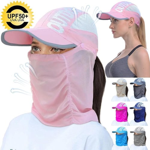 1pc Women's Summer Uv Protection Wide Brim Sun Visor Hat, Outdoor Cycling  Ice Silk Breathable Sunscreen Cap