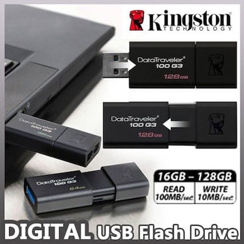 64GB Kingston DataTraveler 100 G3 USB3.0 Flash Drive nero 