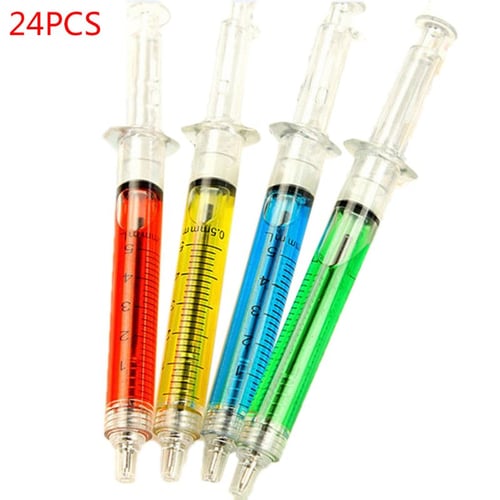 6 Pc Novelty Syringe Highlighters ~ Color Markers School Supplies DIY Nurse Gift 