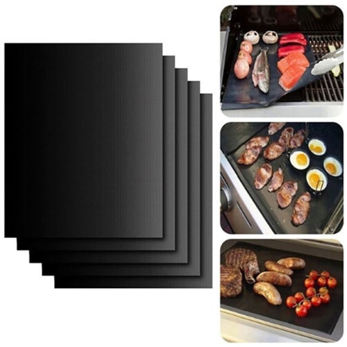 Teflon Non-stick Mesh Net Barbecue Pads Reusable BBQ Grilling Pad Baking Mats 