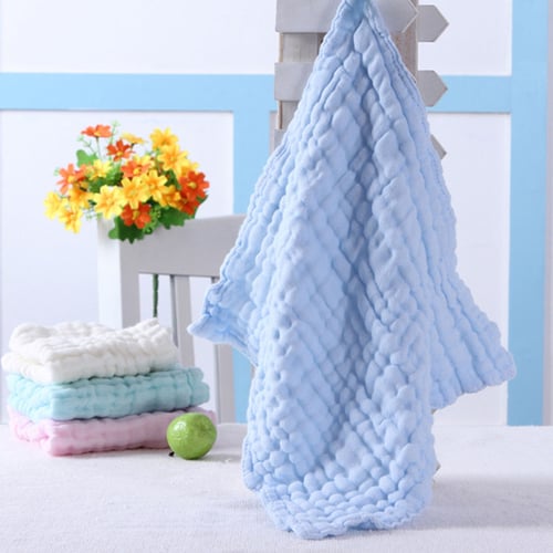 Infant Newborn Soft  Cotton  Gauze  Bath Towel Feeding Wipe Cloth Washcloth 