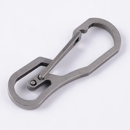 Outdoor Titanium Alloy Carabiner Ring Key Chain Keychain Clip Hook Buckle-Light 