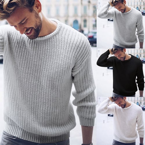 SHUJIN Men Brand Sweater Black White Casual Knitted Pullover Solid O Neck Men  Sweaters Fashion Streetwear Autumn Winter Tops - buy SHUJIN Men Brand  Sweater Black White Casual Knitted Pullover Solid O