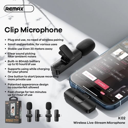 Remax Wireless Live Stream Microphone K02 - buy Remax Wireless Live Stream  Microphone K02: prices, reviews | Zoodmall