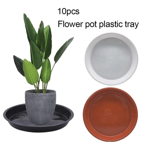 10pcs/set Heavy Duty Plastic Saucer Planter Plant Pot Saucers PP Water Tray Base 