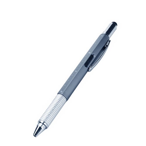 1pc 6 in 1 Multifunction Creative Ballpoint Pen Spirit Level Caliper Screwdriver 