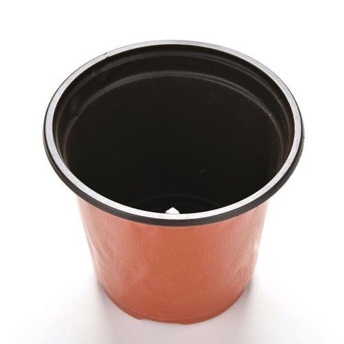 100Pcs Small Plastic Round Flower Pot Terracotta Nursery Planter Home Decor New 
