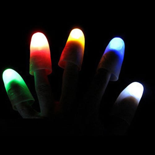1Pair Magic Super Bright Light Up Thumbs Finger Trick Appearing Light Close Up 