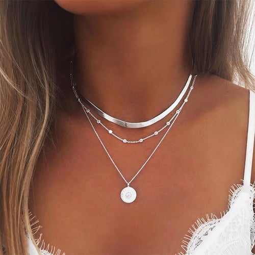 Flame Collier Necklace silver-colored casual look Jewelry Collier Necklaces 