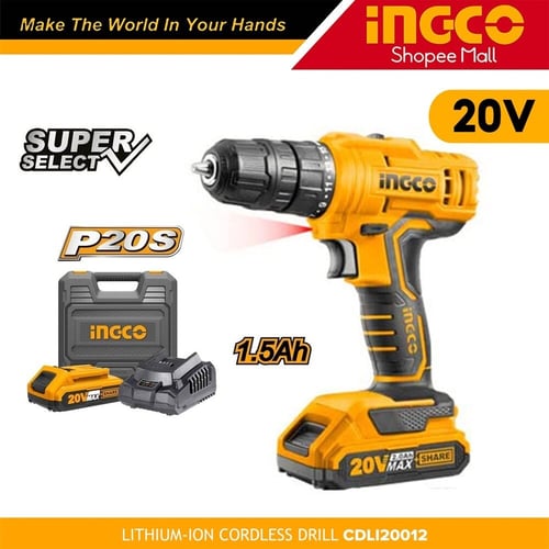 Ingco cordless sales drill 20v price