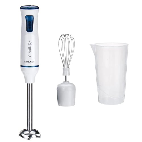 Braun MQ7035X 3-in-1 Immersion Hand Powerful 500W Stainless Steel Stick Blender Variable Speed + 2-Cup Food Processor Whisk B