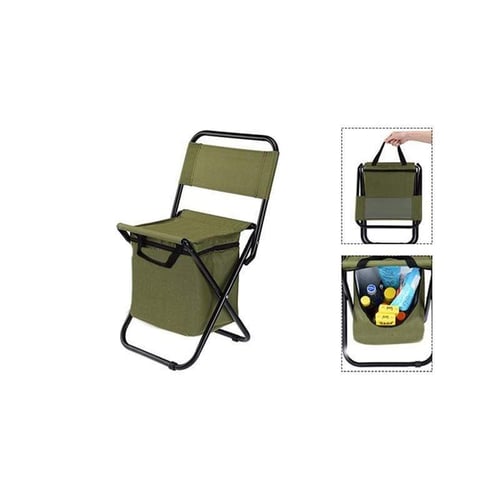 Foldable Portable Chair With Cooler & Thermal Bag - Seat Height 45