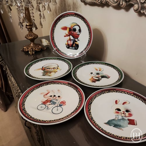 Set 6 Plates....23 cm Porcelain Plate...6 Different Prints...Made in Turkey  - buy Set 6 Plates....23 cm Porcelain Plate...6 Different Prints...Made in  ...