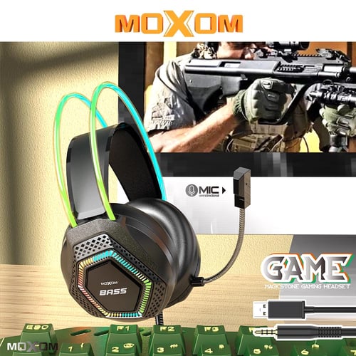 Moxom Casque Gaming 3D Avec Microphone Pour Pc Usb Jack 3.5 Mx-Ep21 Gm