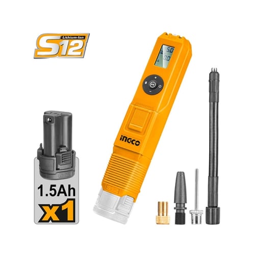 INGCO Lithium-Ion Cordless Auto Air Compressor 20V 150PSI Tire Inflator ...