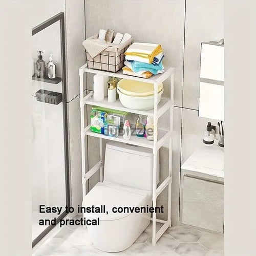Bathroom Shelf 3 Layers Toilet Rack 44cm High Feet for Easy Cleanin buy Bathroom Shelf 3 Layers Toilet Rack 44cm High Feet for Easy Cleanin