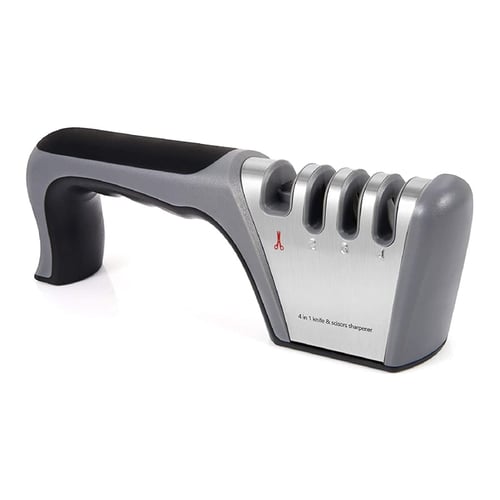 4-In-1 Longzon [4 Stage] Knife Sharpener with a Pair of Cut