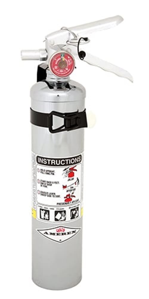 Silver fire extinguisher deals