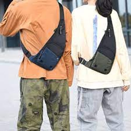 Men's Shoulder Bag Oxford Chest Bag Sling Crossbody Bag