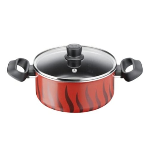  Tefal Trattoria Cooking pot with lid, 20cm, Black : Home &  Kitchen
