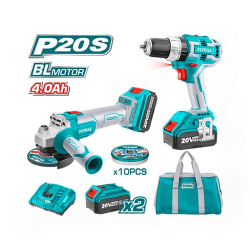 TOTAL Lithium Ion Cordless 2 pcs Combo Kit TCKLI6015 buy TOTAL