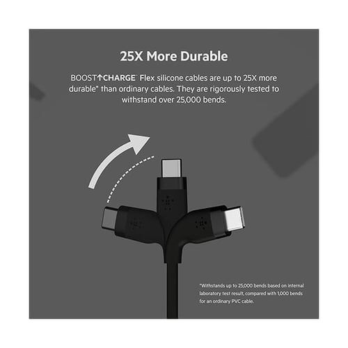 Belkin BoostCharge Flex Silicone USB-A to USB-C Cable