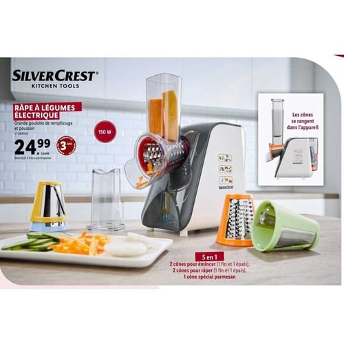 Silvercrest 5 in1 Electric Vegetable Grater 150W (HS) SC-51150W - buy  Silvercrest 5 in1 Electric Vegetable Grater 150W (HS) SC-51150W: prices,  reviews | Zoodmall