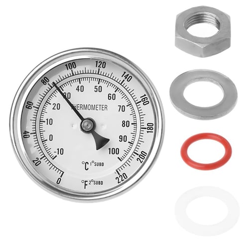 3 inch Stainless Steel Thermometer w/ 6 inch Probe & Weldless Kit Homebrew Beer Kettle