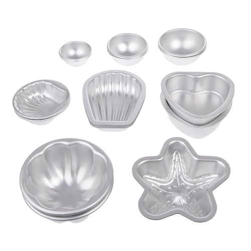 FLOWER MOLD SET, 3 Metal Bath Bomb & Baking Molds, 3 1/8