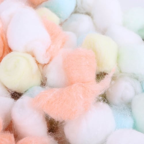 100Pcs Colorful Cotton Balls Small Animals Toys For Hamster Rat Mouse  Nesting Material Winter Keep Warm House Filler Supply