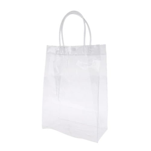PVC Transparent Gift Bag With Handles Wedding Candy Box Packaging Bags  Birthday Party Decor Supplies Wedding Souvenir Tote Bag